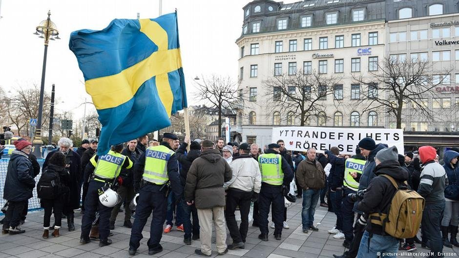 مظاهرات في السويد بسبب سياسة الحكومة في مجال الهجرة