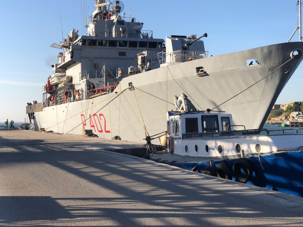 File photo: Italy's naval ship Libra docks at the Albanian port of Shengjin in October | Photo: Press office Albania Police / ANSA