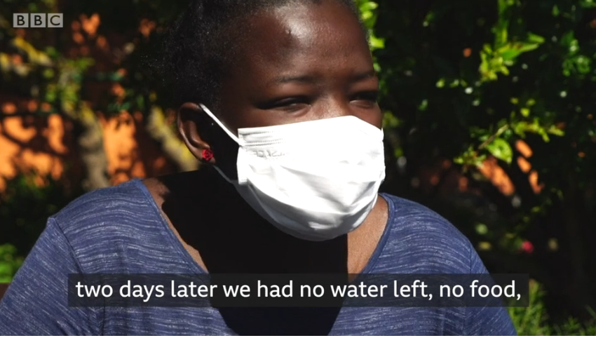Aicha recalls her journey, drifting 22 days at sea in the BBC report | Source: BBC Video