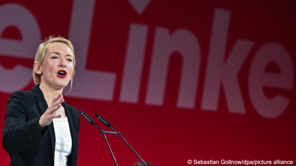 Ines Schwerdtner, federal chairwoman of the party Die Linke, speaks during Die Linke's federal party conference for the 2025 Bundestag election | Photo: picture-alliance