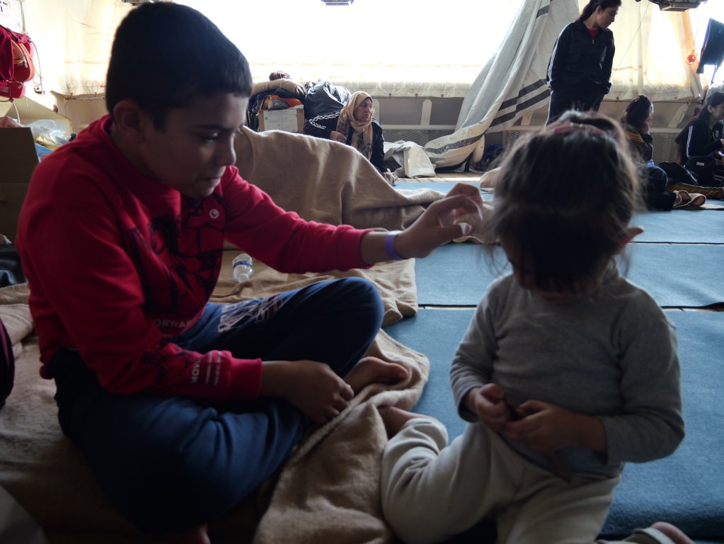 In the first half of 2024, unaccompanied children made up 14 percent of irregular migrants arriving by sea in Italy, while accompanied children made up five percent | Geo Barents, Central Mediterranean Sea, February, 2024 | Photo: Sou-Jie van Brunnersum