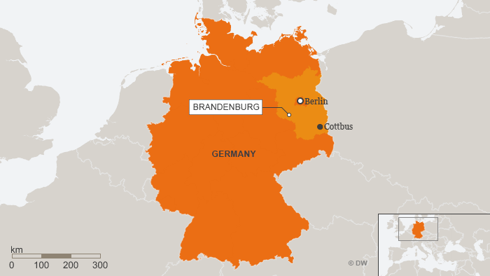 Map of Brandenburg, Germany | Graphic: DW