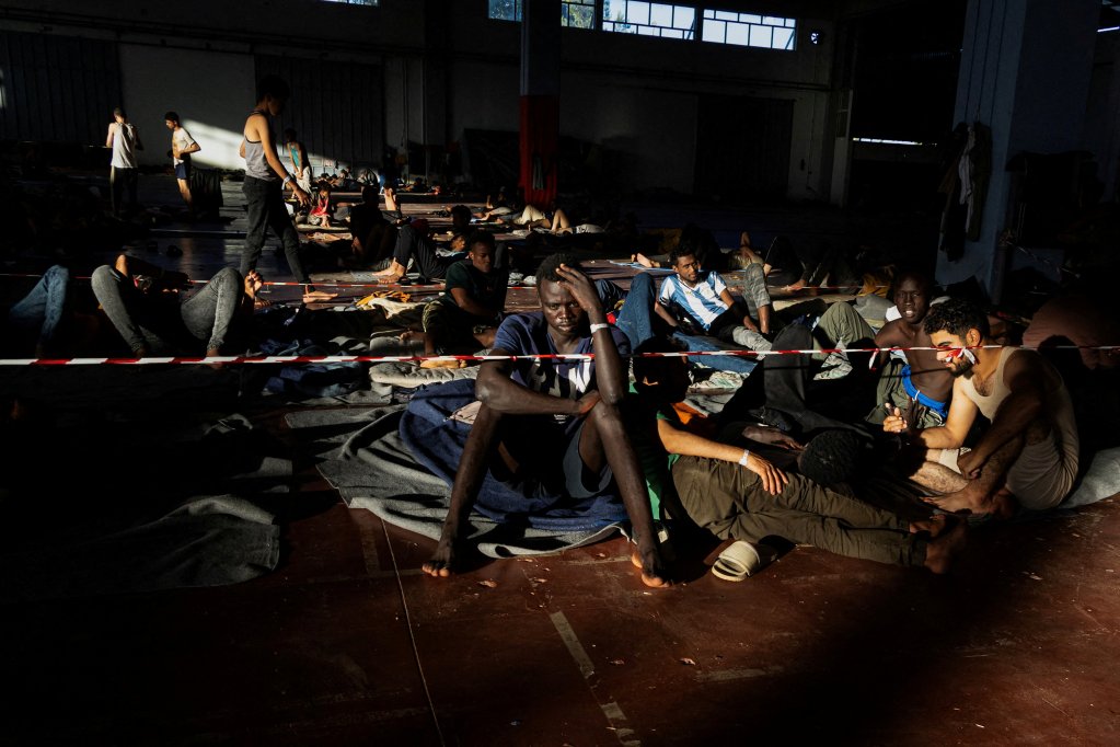 File photo: Newly-arrived migrants are sheltered on the Greek island of Crete in July 2025 around the time when irregular arrivals had peaked at700 a day | Photo: Nicolas Economou/Reuters