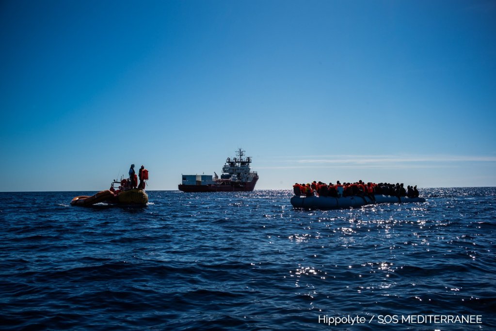 Thursday, February 4, 2021 was 'one of the busiest days in years' in the central Mediterranean, with over 1,000 people fleeing Libya in boats | Photo: Hippolyte/SOS MEDITERRANEE