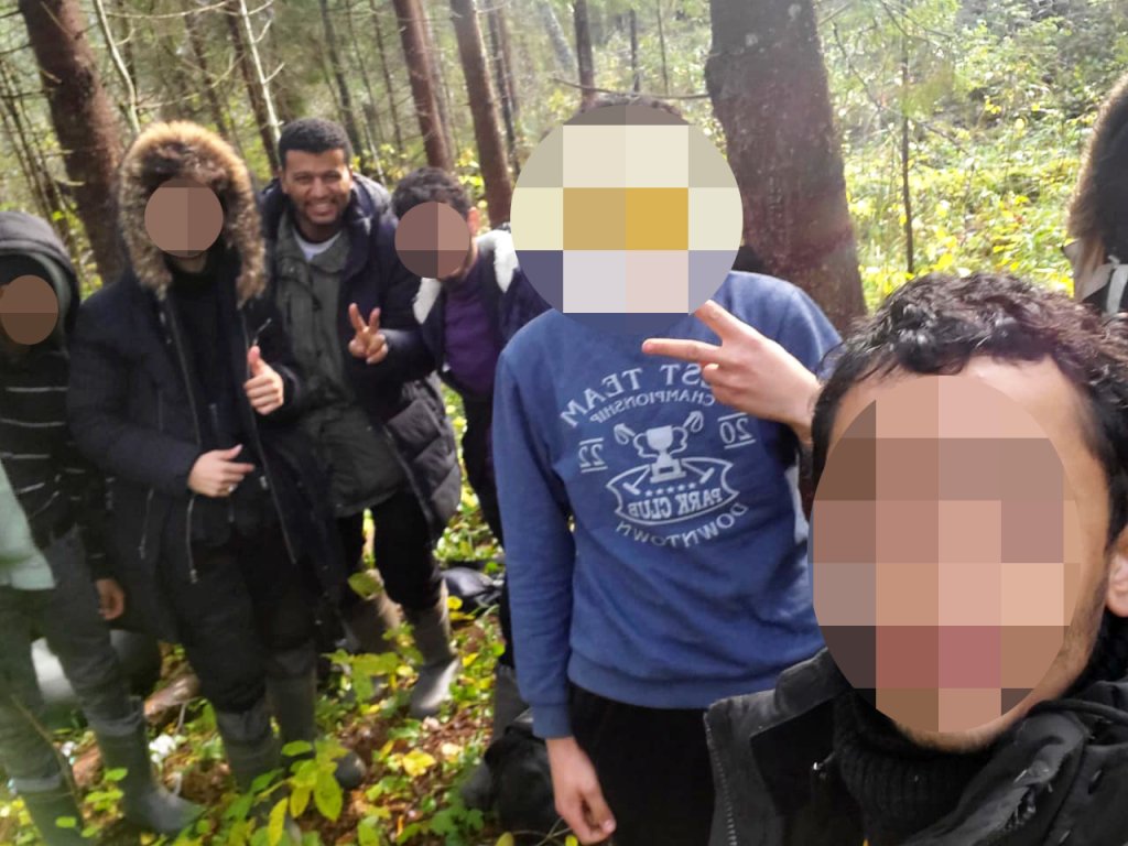 Saleh and some of the other Yemeni migrants in Belarus near the Latvian border | Photo: private