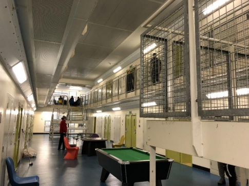 A picture taken by inspectors from inside Harmondsworth IRC | Photo: HM Inspectorate of Prisons Report