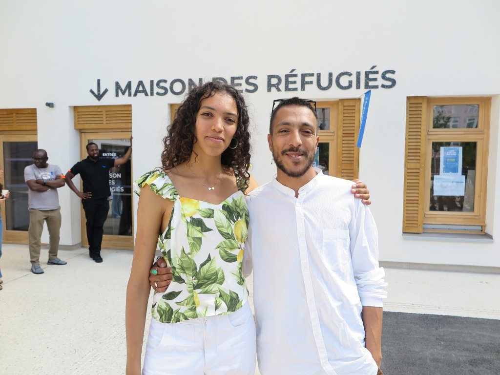 Choreographers Olivia Maillard and Krisildo Gucé before an opening show of the Albatros dance project on July 28, 2024 | Photo: InfoMigrants