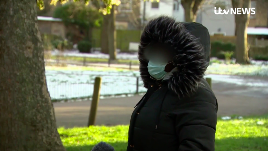 'Stella', interviewed on ITV, said she has flashbacks and depression, and she has not heard about her asylum claim for two years | Screenshot ITV