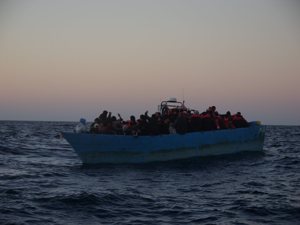 International maritime and human rights laws require vessels to help anyone in danger at sea, no matter their nationality or status | Geo Barents Central Mediterranean Sea rescue, February 5, 2024 | Photo: Sou-Jie van Brunnersum