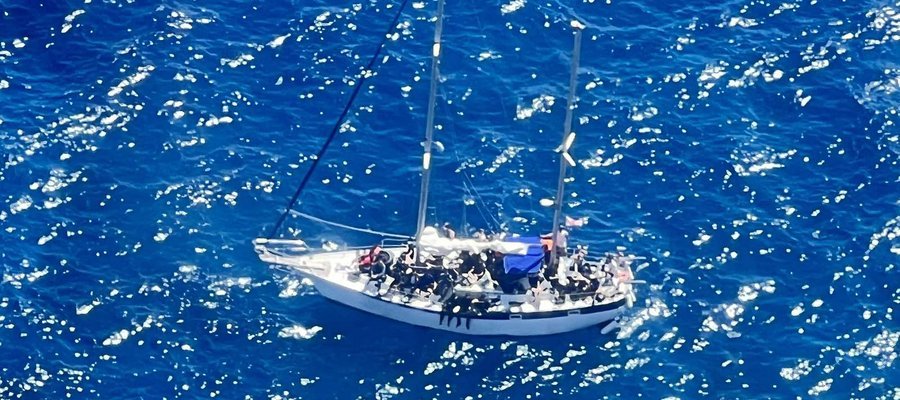 Sailboat off the island of Falconera on August 8, 2023 | Photo: hcg.gr