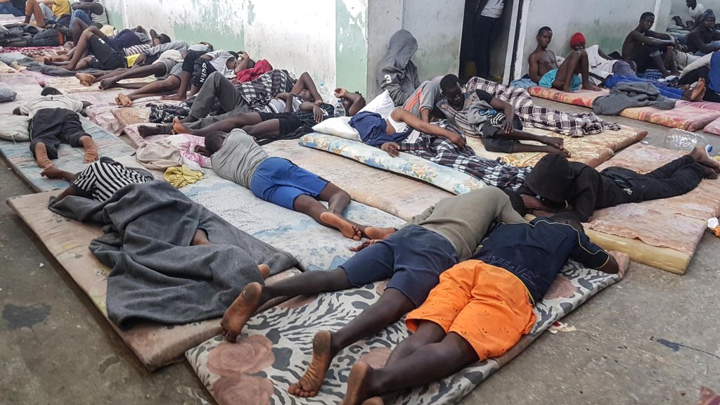 From file: Migrants being held in the detention center in Zawiya, 30 km from Tripoli | Photo: ARCHIVE/ANSA/ZUHAIR ABUSREWIL