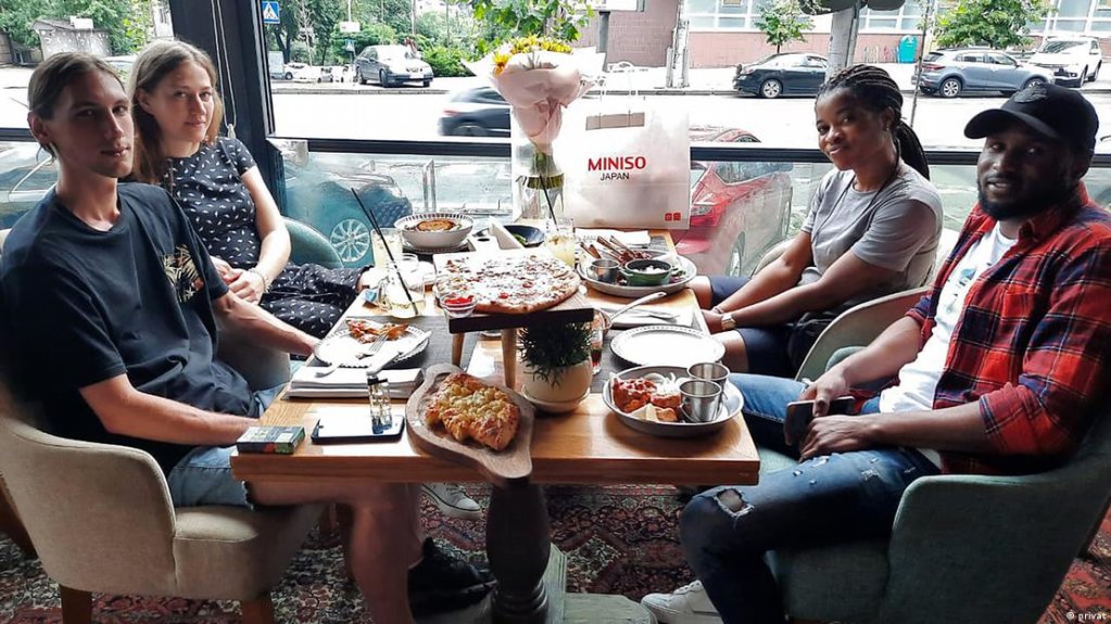 Mariam Adeshoga (second from right) fled to Amsterdam after the war in Ukraine began | Photo: private