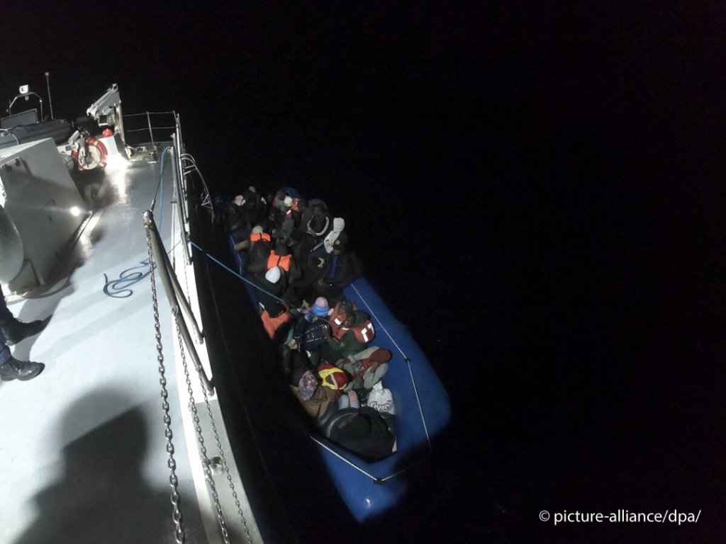 The Turkish coast guard picked up a group of migrants near Izmir after Greek authorities allegedly pushed them into Turkish territorial waters on October 3, 2022 | Turkish coast guard handout