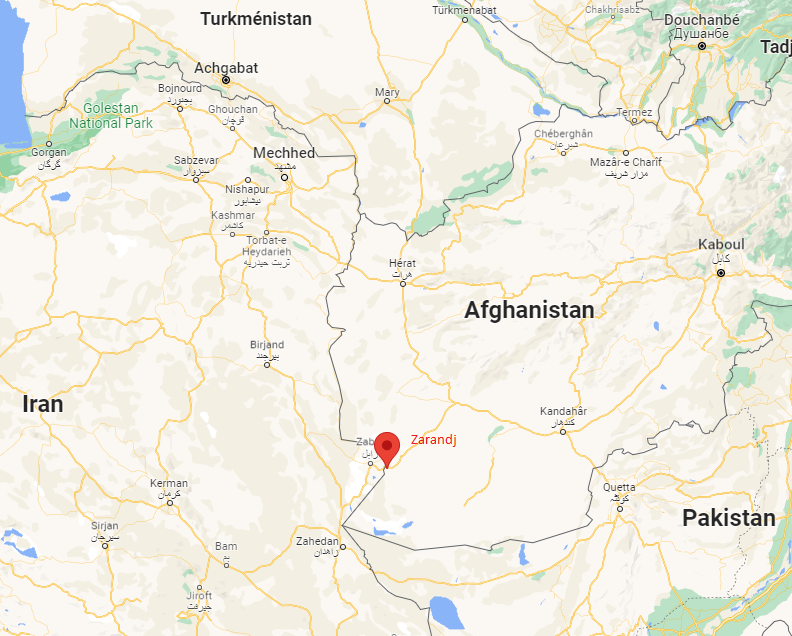 La ville afghane de Zarandj, frontalière avec l'Iran.