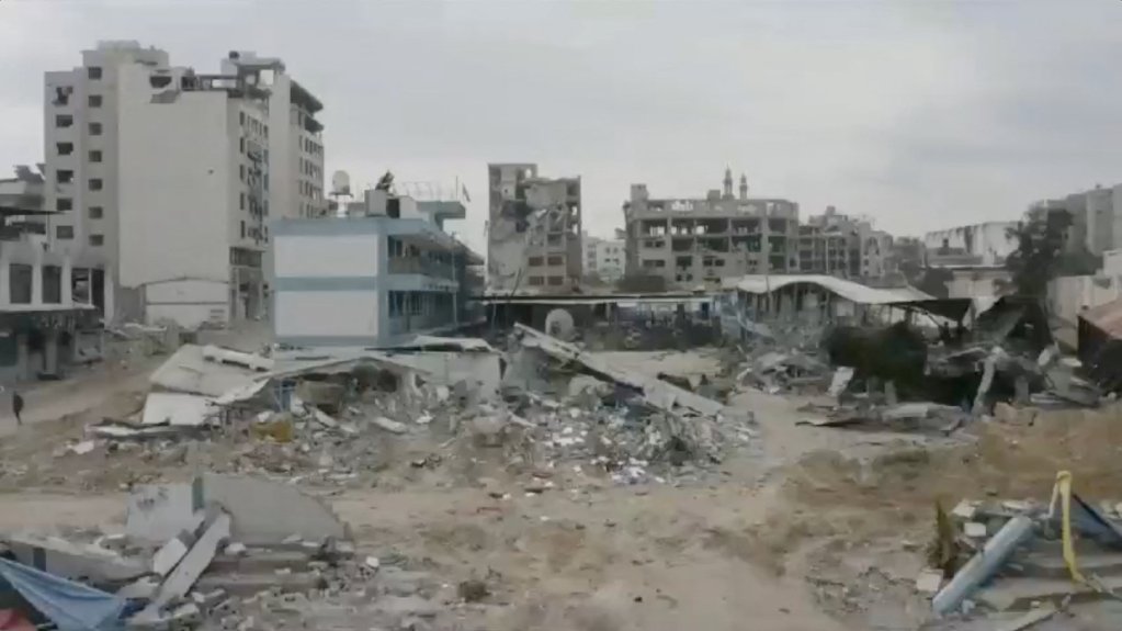 Une école de l'Unrwa bombardée par l'armée israélienne, à Gaza city, le 19 février 2024. Crédit : Reuters