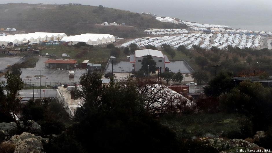 The Kara Tepe camp's location right on the coast means its tents are exposed to frequent storms | Photo: Elias Marcou/REUTERS