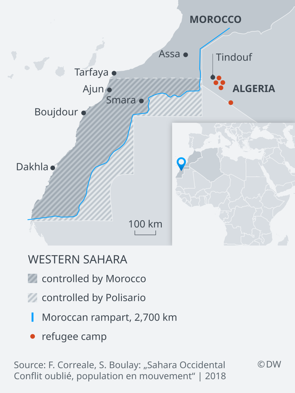 Map of Western Sahara | Credit: DW
