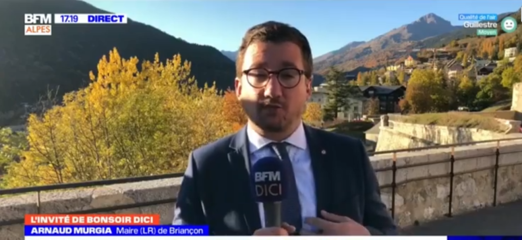 A screenshot of Briancon mayor Arnaud Murgia speaking to BFM Dici | Source: Screenschot BFM Alpes