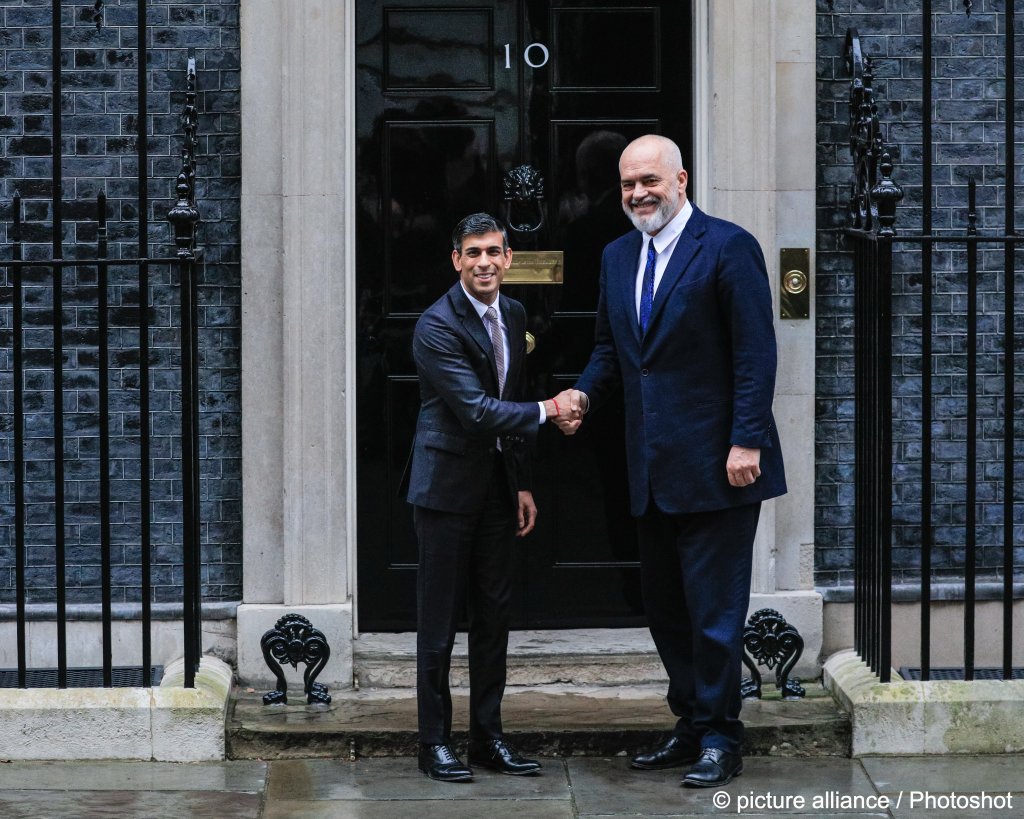 British Prime Minister Rishi Sunak and Albanian Prime Minister Edi Rama agreed on a deal in March regarding Albanian migrants to the UK | Photo: Picture alliance / Imageplotter / Avalon