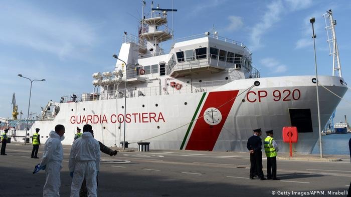 Italian coast guard vessel Bruno Gregoretti | Photo: Getty Images/AFP/M.Mirabelli