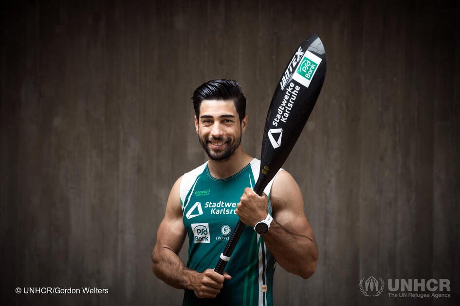 Iranian canoeist Saeid Fazloula, one of the 29 members of the Refugee Olympic Team for the Tokyo Olympics | Photo: Gordon Welters/UNHCR