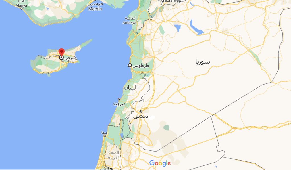 خريطة قبرص/ غوغل