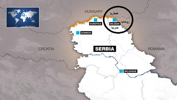 خريطة توضح الحدود بين صربيا ورومانيا وهنغاريا/فرانس 24
