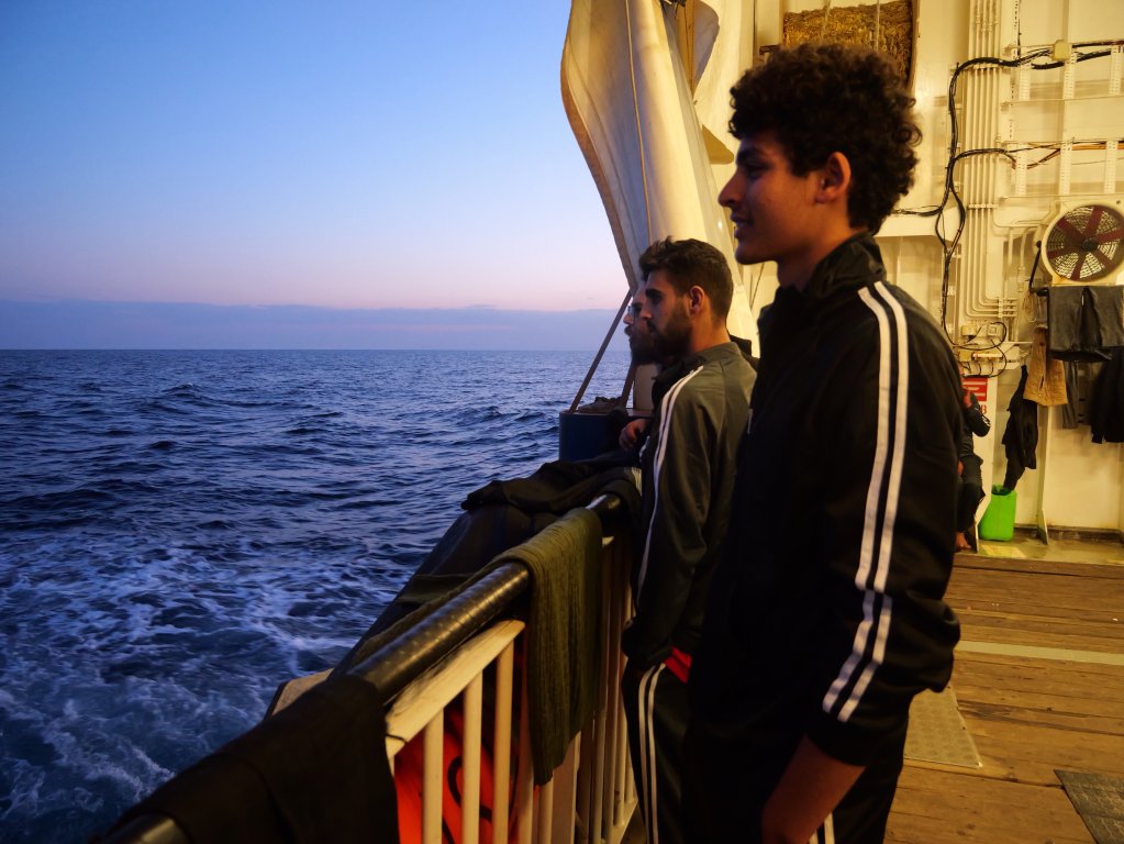 People can find themselves making the Mediterranean crossing numerous times as they are repeatedly intercepted by the EU backed Libyan coast guard and imprisoned until they can pay their way out again, February 2024 | Photo: Sou-Jie van Brunnersum