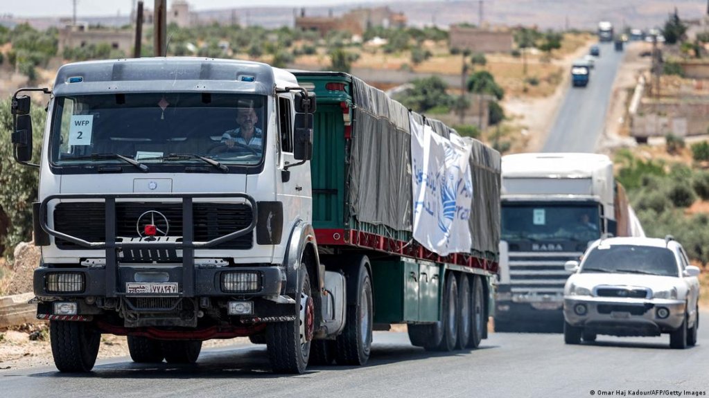 Aid trucks were stalled for days at the border crossing from Turkey to Syria as the UN waited for permission to cross. | Photo: Omar Haj Kadour/AFP/Getty Images