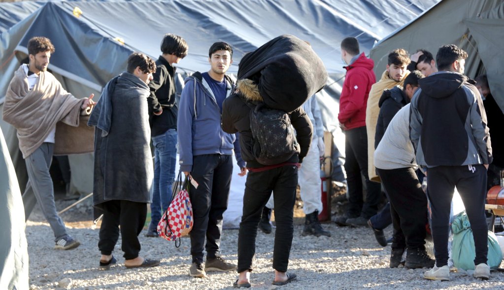 Migrants in Lipa camp in Bihac, Bosnia and Herzegovina, on February 18, 2021 | Photo: EPA/Fehim Demir