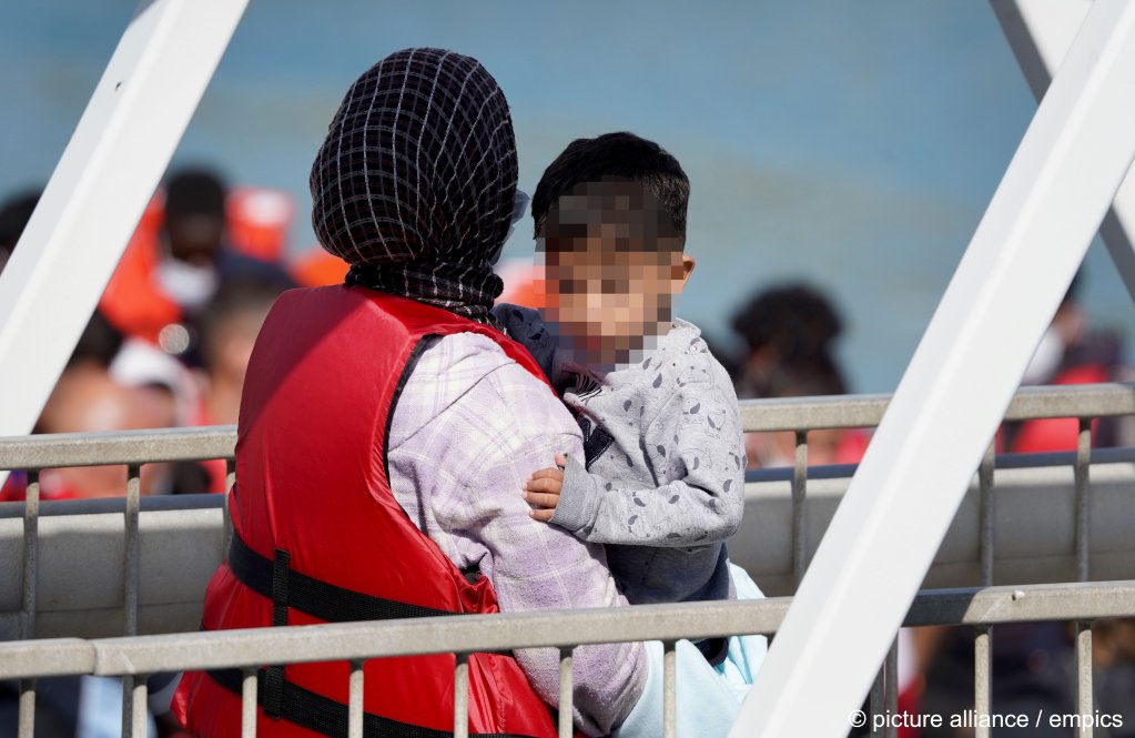 Young children were among migrants brought in to Dover, Kent, from a Border Force vessel on Sunday September 4, 2022 | Photo: Gareth Fuller/PA Wire