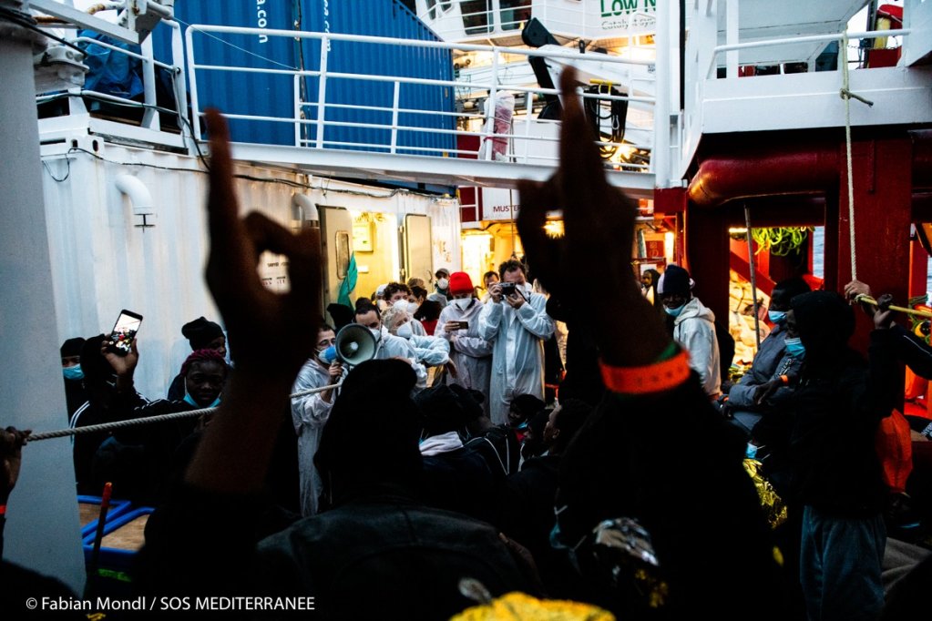 "We are humbled by the resilience of the people we rescued this week, and deeply touched by the stories they shared with us" writes SOS Mediterranee on their Twitter feed | Photo: Fabian Mondl / SOS Mediterranee from Twitter @SOSMedIntl