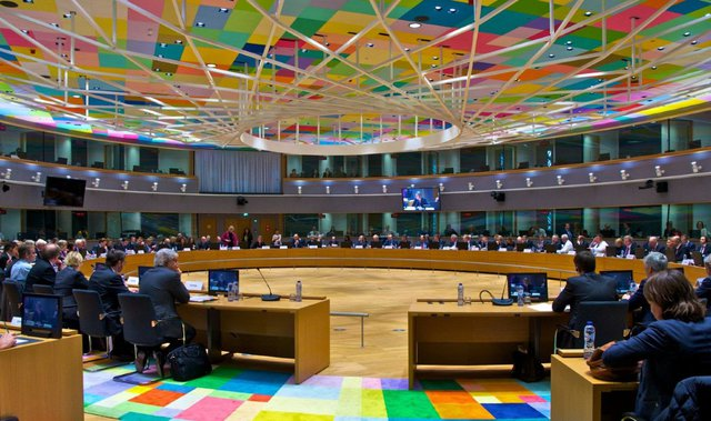 A meeting of the European Council in Brussels. IOM looks forward to cooperating with the Swedish EU Presidency during its six-month term | Photo: Archive ANSA / European Union.