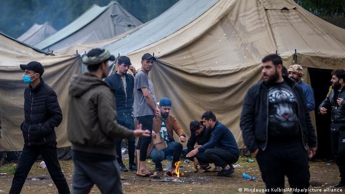 Stranded in the border area: Most of the migrants here come from the Middle East