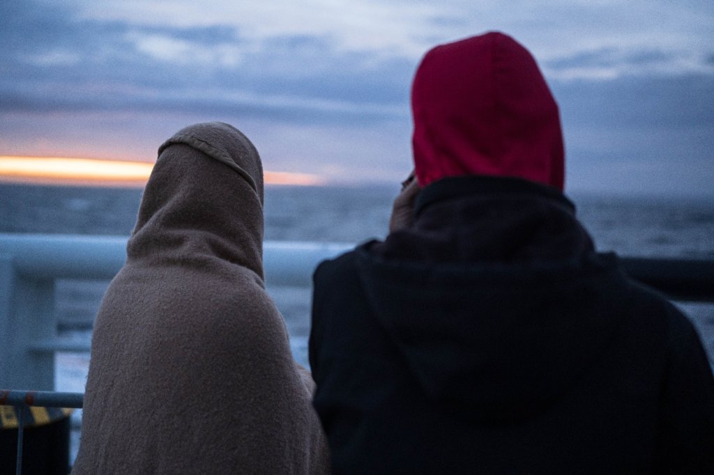 Just some of the 118 migrants who were on board Emergency's ship Life Support before disembarking in Brindisi | Photo: Emergency press release