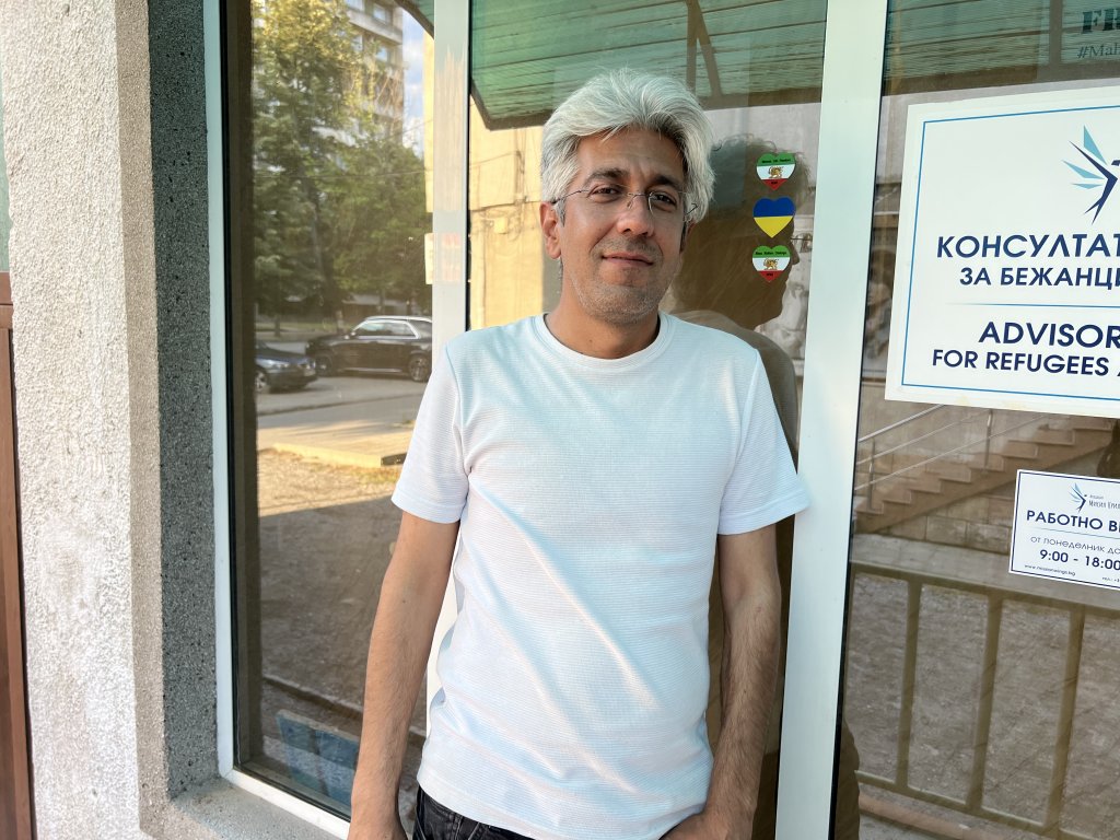 Hamid Khoshseiar is a translator and coordinatior at the Mission Wings Foundation in Harmanli. He came to Bulgaria as a refugee from Iran in 2019. June 20, 2023. | Photo: Sou-Jie van Brunnersum/InfoMigrants 