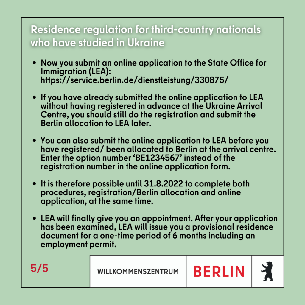 Residence regulation for third-country nationals who studied in Ukraine 5/5 | Photo: Berlin Senate