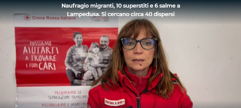 Cristina Palma from the Italian Red Cross in Lampedusa speaks to Italian public broadcaster RAI | Source: Screenshot RAI