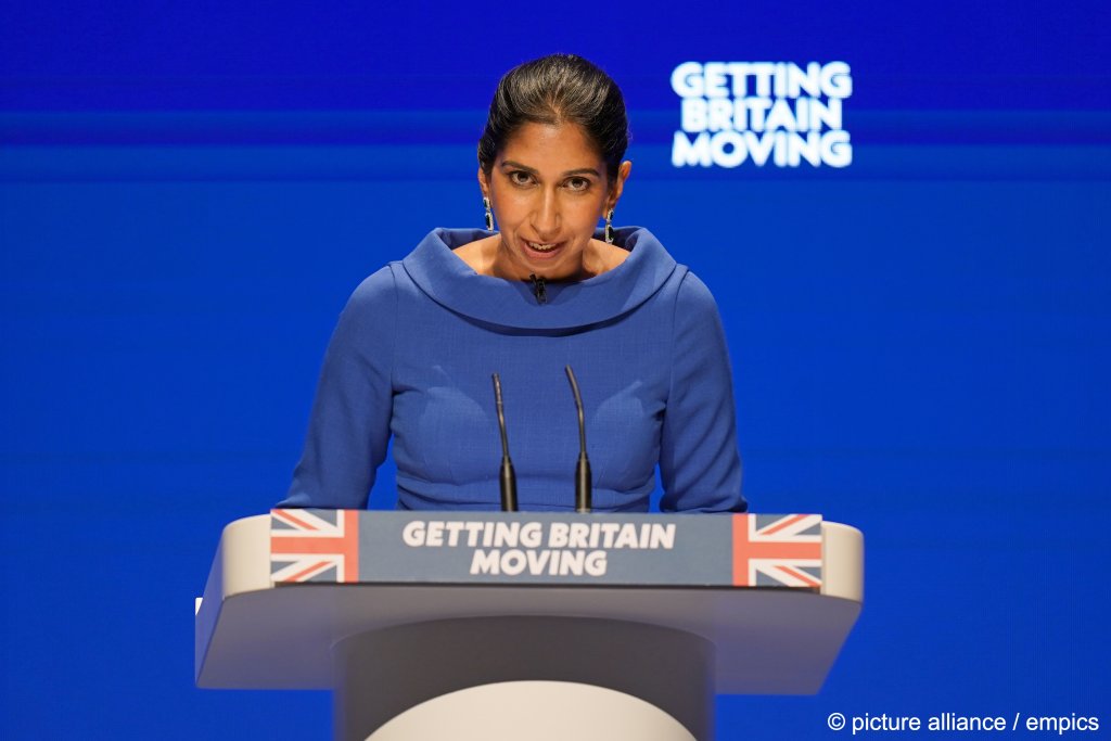 Suella Braverman unveiled her plans at the Conservative Party Conference in Birmingham, England on October 4, 2022 |  Photo Credit: Jacob King/PA Wire