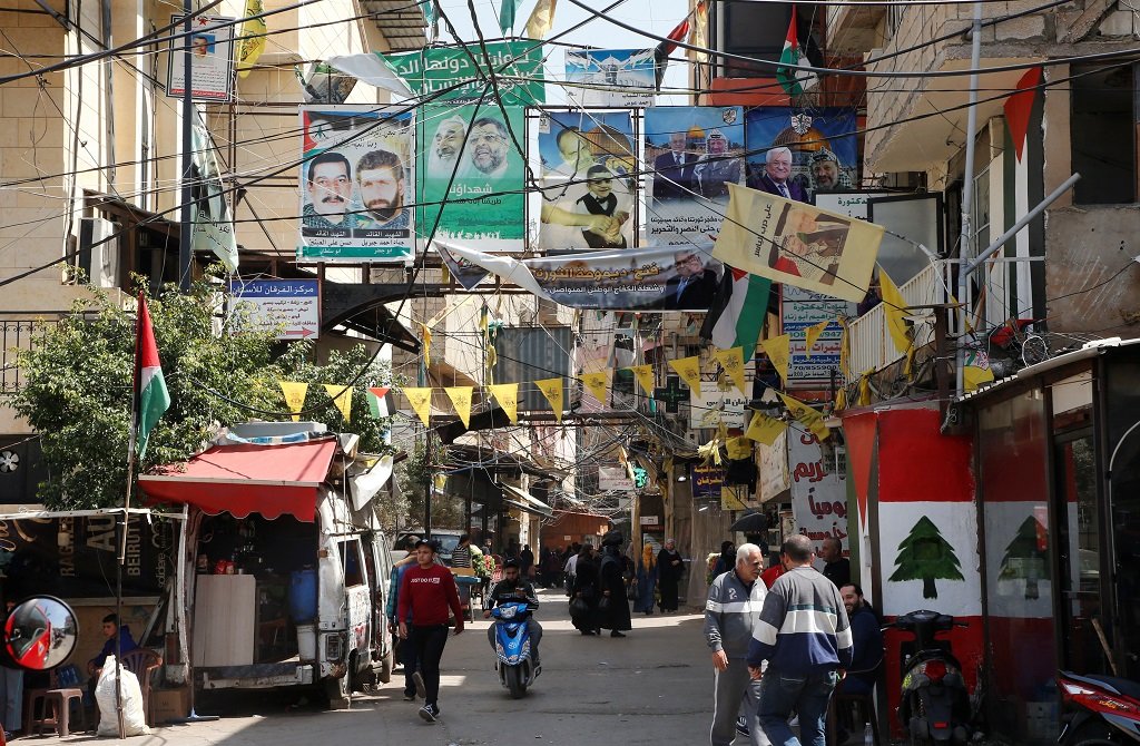مخيم برج البراجنة للاجئين الفلسطينيين جنوب بيروت، 6 نيسان\أبريل 2021. رويترز