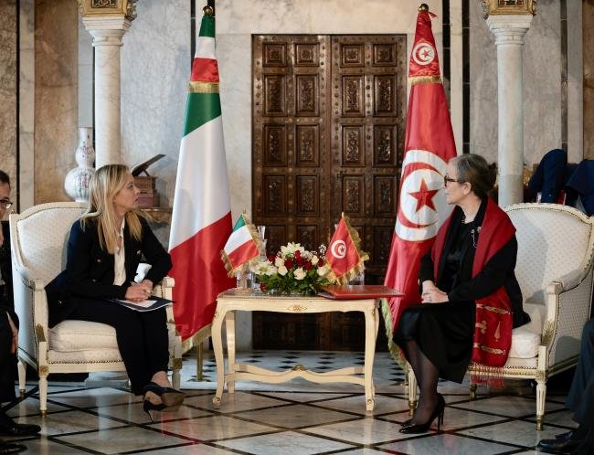 During the visit, Italian PM Giorgia Meloni also met her Tunisian counterpart Najla Bouden Ramadan, also the country's first female PM | Photo: Official photos from the Italian visit supplied by the Italian government www.governo.it