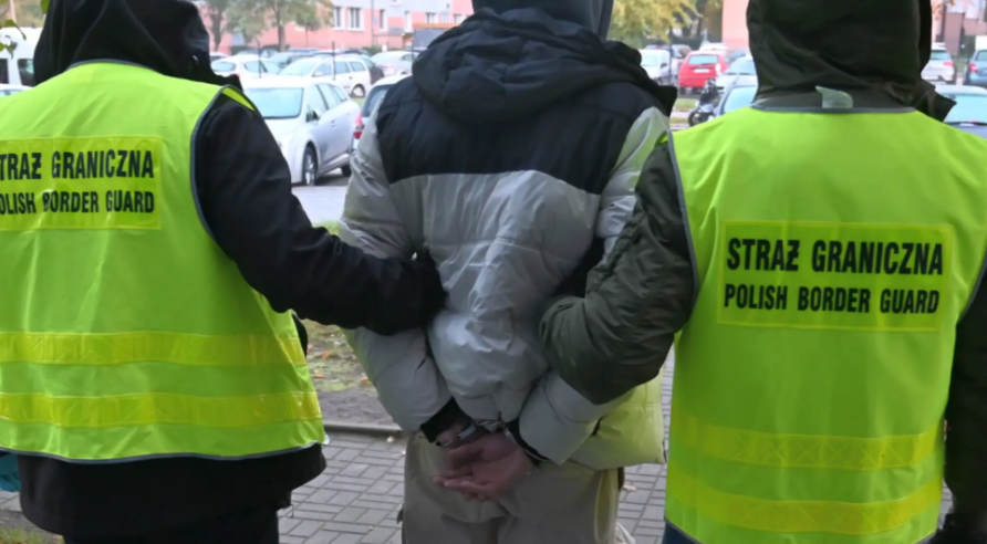 Polish border police arrest a suspect accused of being part of a smuggling gang from Belarus to the EU | Photo: Europol press release