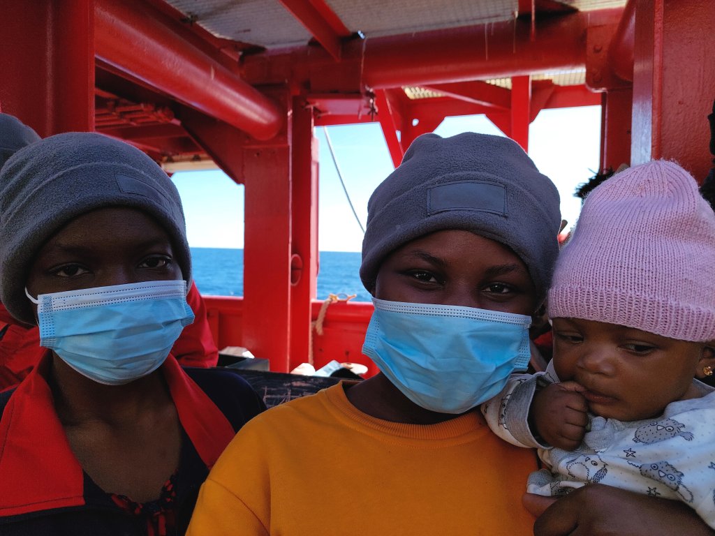 A small child was among those rescued by the Ocean Viking on its most recent mission in the Mediterranean, February 2022 | Photo: Claire Juchat7SOS MEDITERRANEE