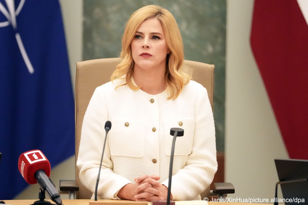 Evika Silina, new Prime Minister of Latvia, attends the first government meeting in Riga, Latvia on September 15, 2023 | Photo: Janis/XinHua/picture-alliance