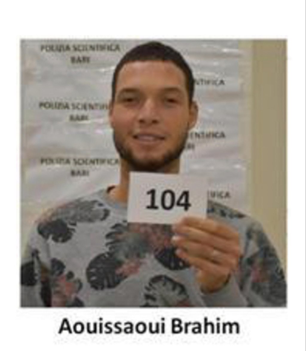 A photo of Brahim Aouissaoui taken by the Italian police | Photo: ANSA
