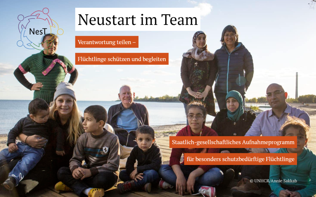 Screenshot of 'Neustart im Team' (NestT) homepage taken on July 5, 2022 | Source: www.neustartimteam.de