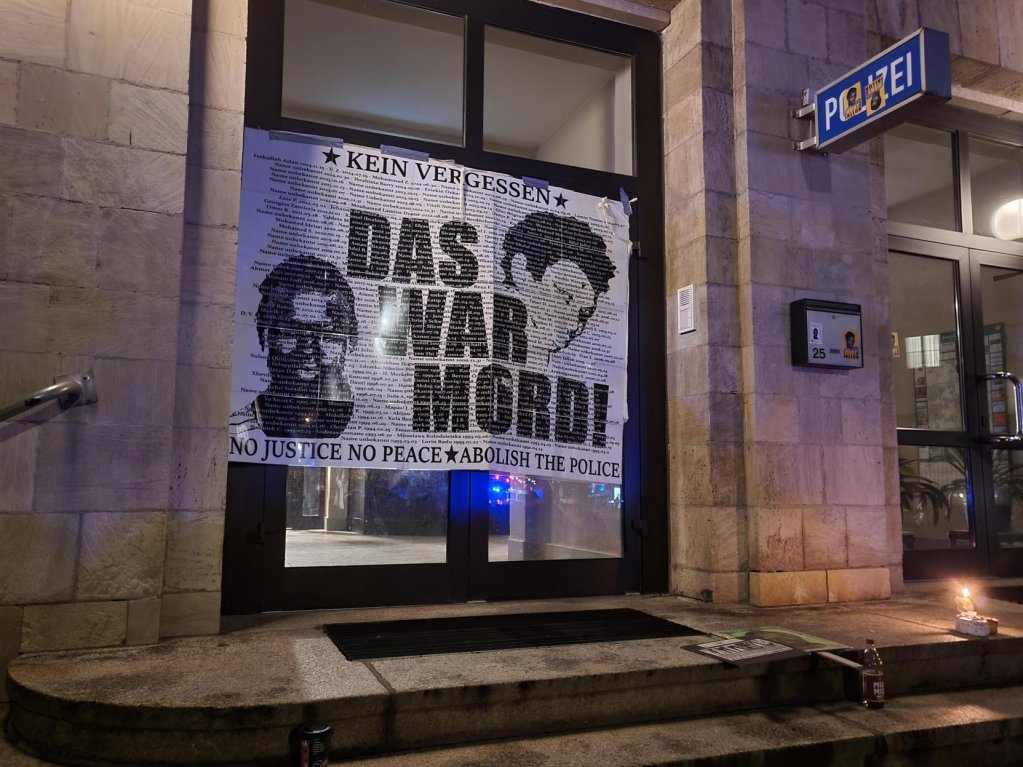 Demonstration in Dessau on January 7, 2025 to mark the 20th anniversary of the death of asylum seeker Oury Jalloh in Dessau, who died in 2005 in a fire in a police cell under unexplained circumstances | Photo: Benjamin Bathke