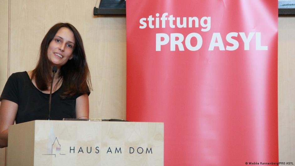 Marta Gorczynska was presented with the Human Rights Prize of the German NGO Pro  Asyl in Frankfurt on September 3, 2022 | Photo: Wiebke Rannenberg/Pro Asyl