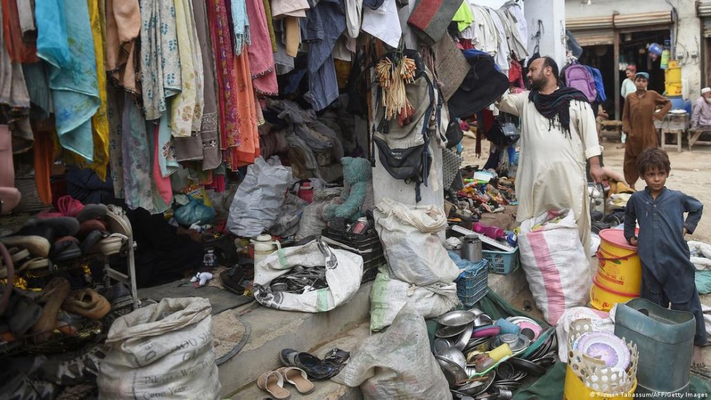 Many Afghan refugees in Pakistan live in packed camps like this one in Karachi. | Rizwan Tabassum/AFP/Getty Images