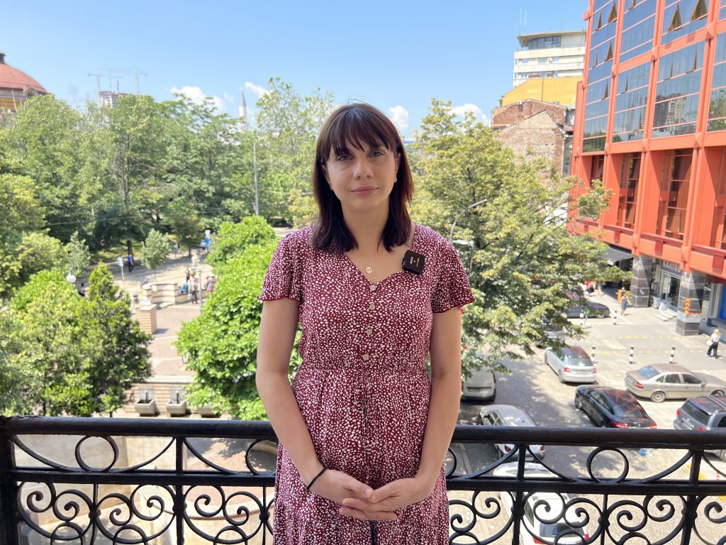 Bulgarian journalist Maria Cheresheva is vice president of the Association of European Journalists Bulgaria and took part in the Lighthouse Reports investigation into migrant abuse in Bulgaria. June 23, 2023. | Photo: Sou-Jie van Brunnersum/InfoMigrants